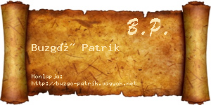 Buzgó Patrik névjegykártya